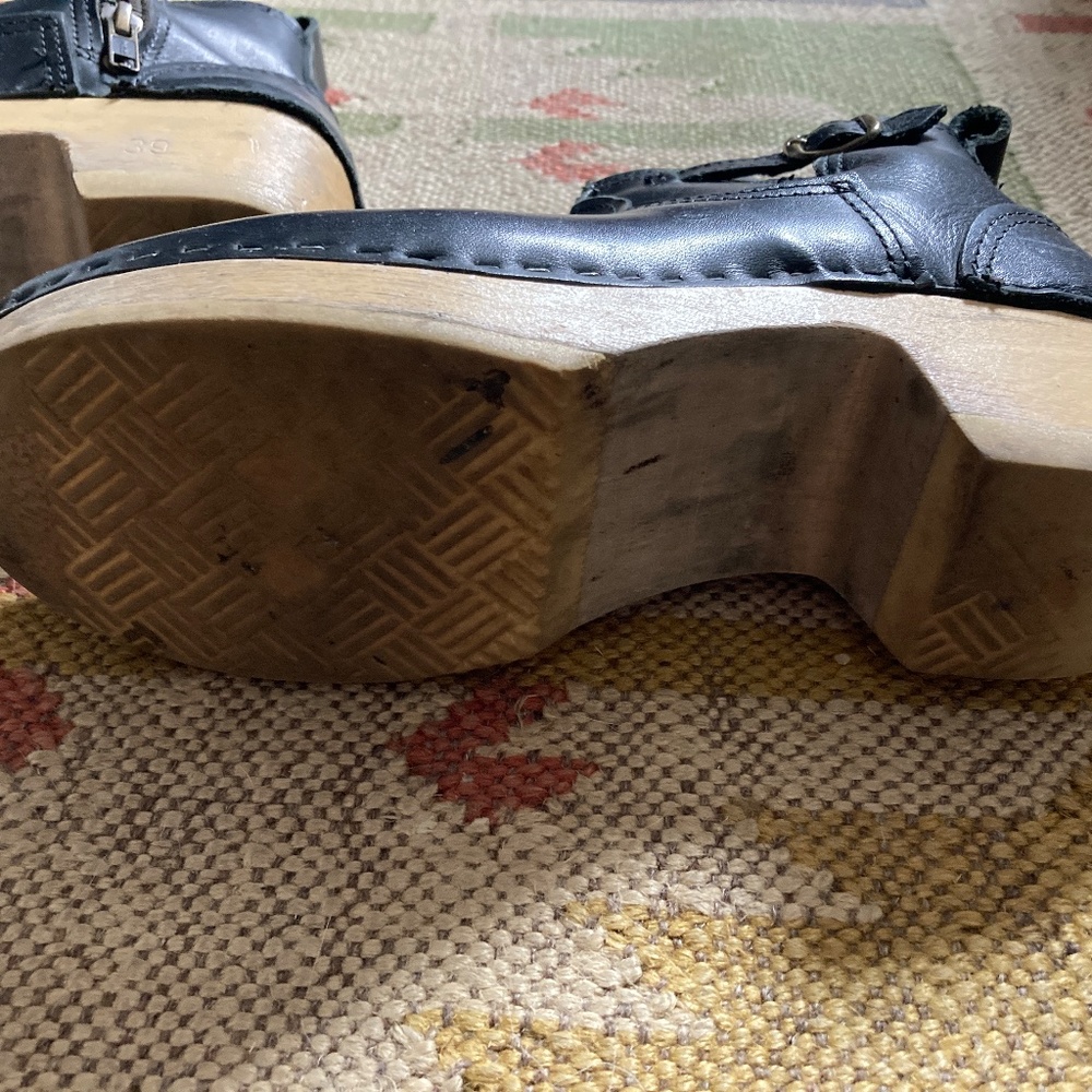 No. 6 Clog Buckle Boot Size 39 With Shearling Ins… - image 3